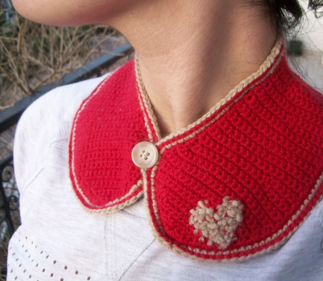 college style crochet collar